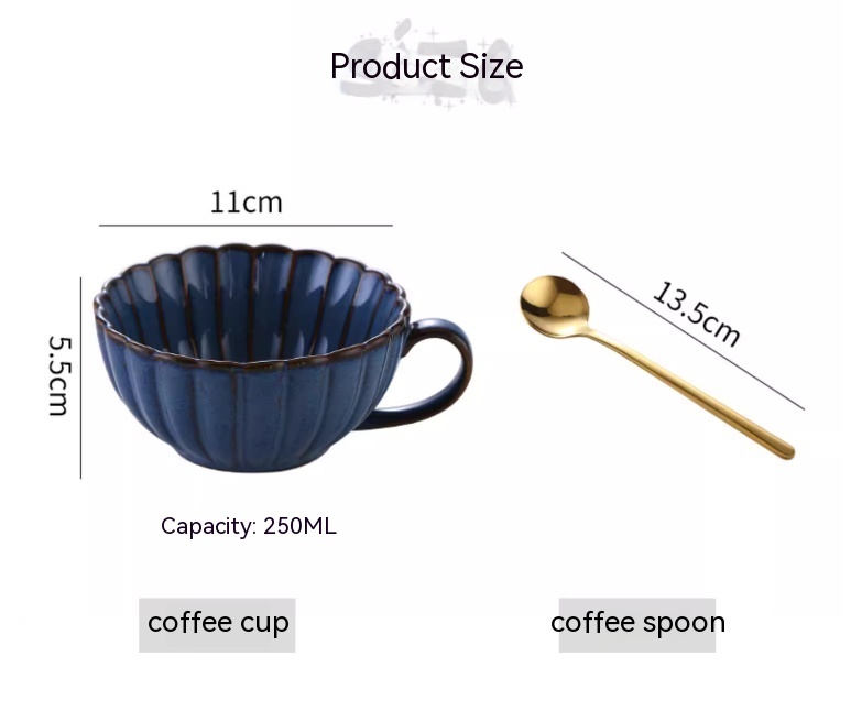 Coffee Cup Mug Vintage Ceramic Breakfast Cup - Image 10